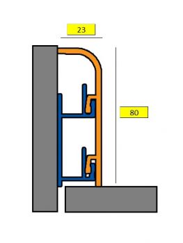 Плинтус алюминиевый Profilpas 97 8