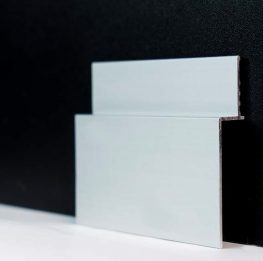 Плинтус BGN из алюминия для установки панелей из гипсокартона и под штукатурку